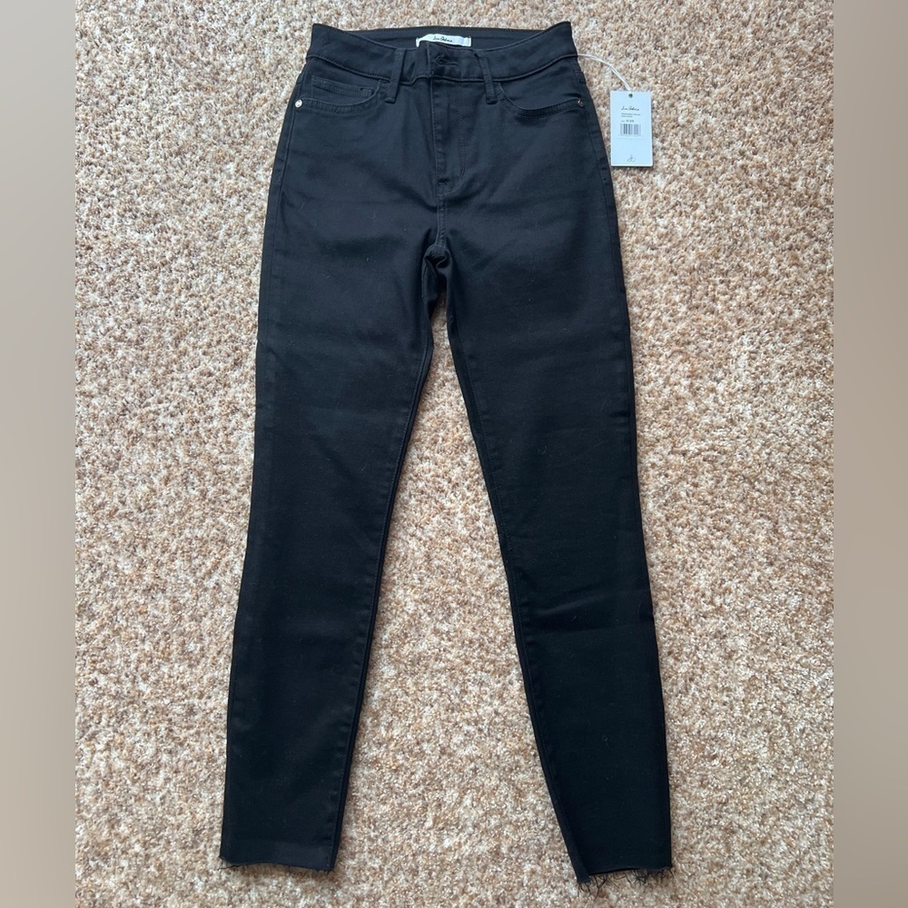 NWOT Sam Edelman Black The Stiletto High Rise Skinny Crop Jeans Size 0/25